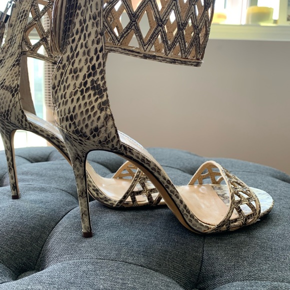 Vince Camuto Signature Ankle Cuff Snake Sandals - Picture 2 of 5